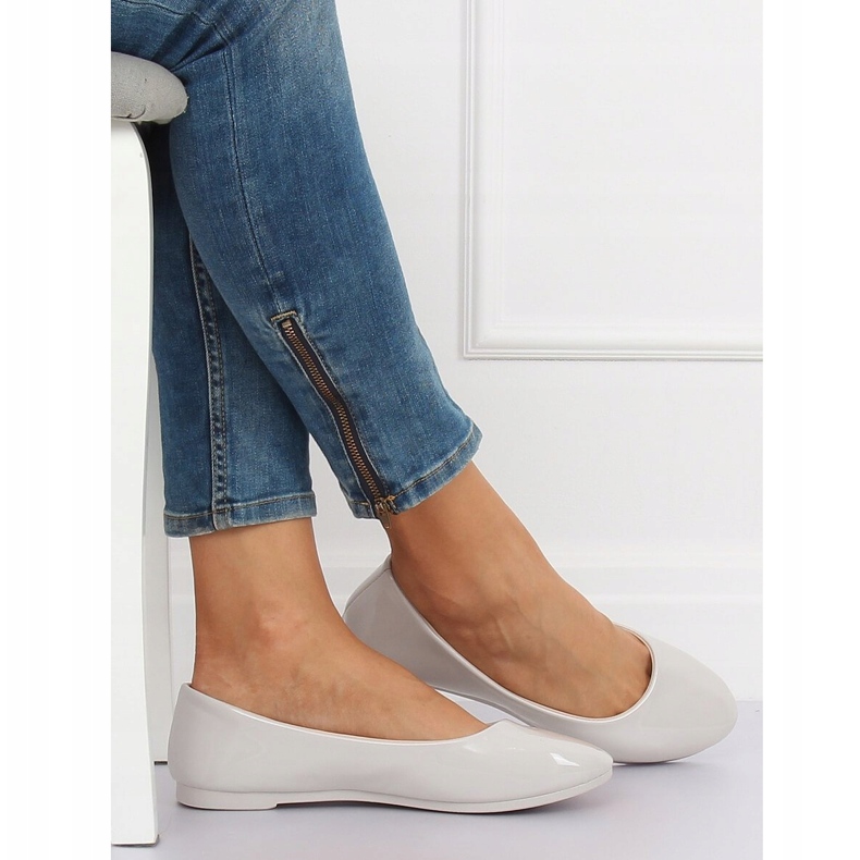 Graue Damen Ballerinas JX76P Grau 1