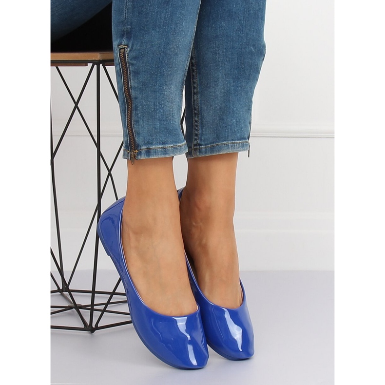 Kobaltfarbene Ballerinas für Damen JX76P T.BLUE blau marineblau 2