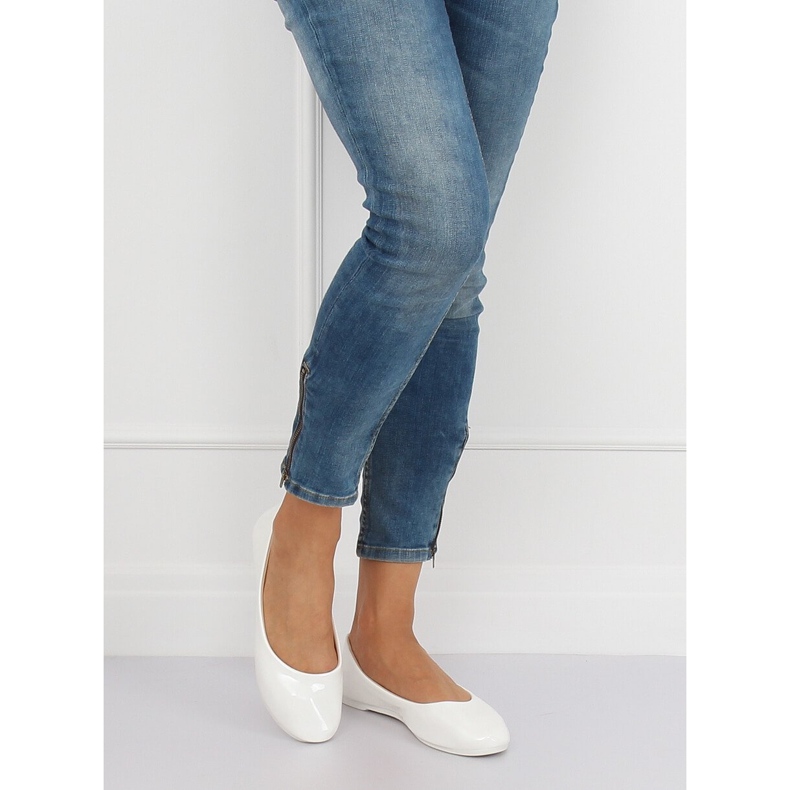 Weiße Damenballerinas JX76P Weiß 2