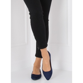 Ballerinas Mandel marineblaue Zehen WD39P Navy 2