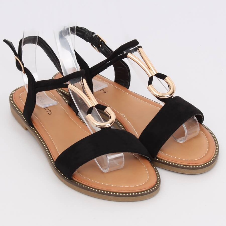 Schwarze Damensandalen WL024 Schwarz 2