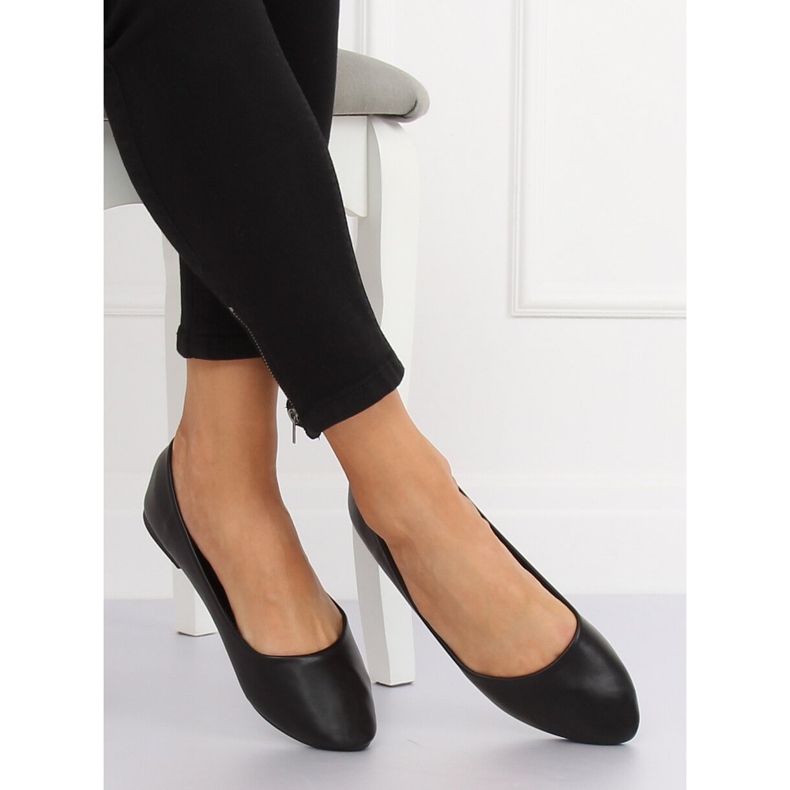 Black CC108 Schwarze Ballerinas für Damen 1