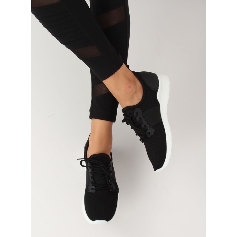 Schwarz 7771-Y Schwarze Sportschuhe 1