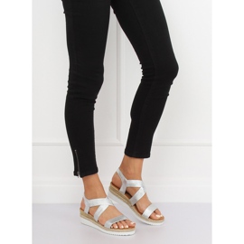 Silberne Damensandalen S81 Silver grau 1