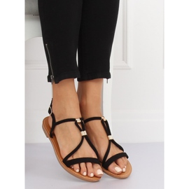 Schwarze Damensandalen L520 Schwarz 2