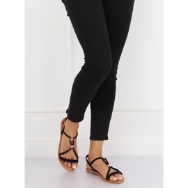 Schwarze Damensandalen L520 Schwarz 1