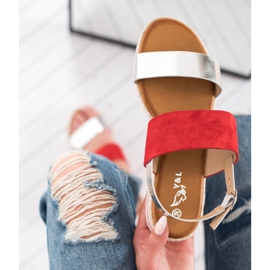 SHELOVET Bequeme Sandalen rot 2