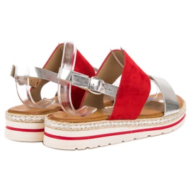 SHELOVET Bequeme Sandalen rot 1