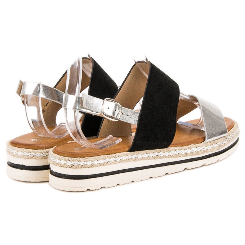 SHELOVET Bequeme Sandalen schwarz grau 2