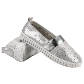 Filippo Slipper mit Glitzer grau 1
