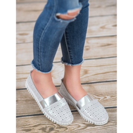 Filippo Slipper mit Glitzer grau 2