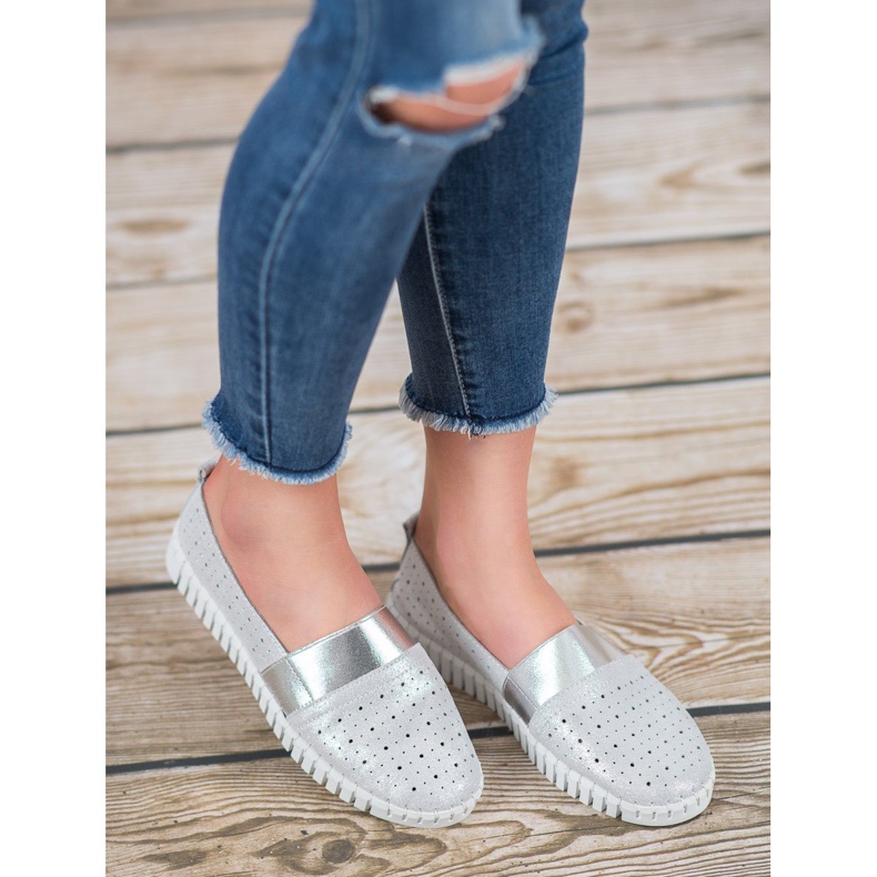 Filippo Slipper mit Glitzer grau 2