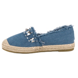 Bestelle Espadrilles mit Nieten blau 1