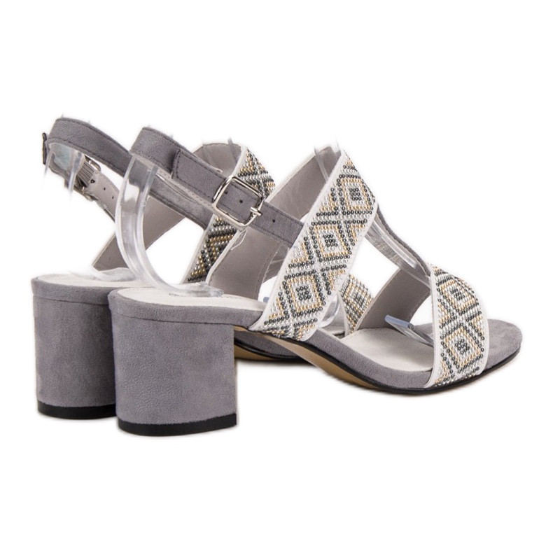 Goodin Hochhackige Sandalen grau 2