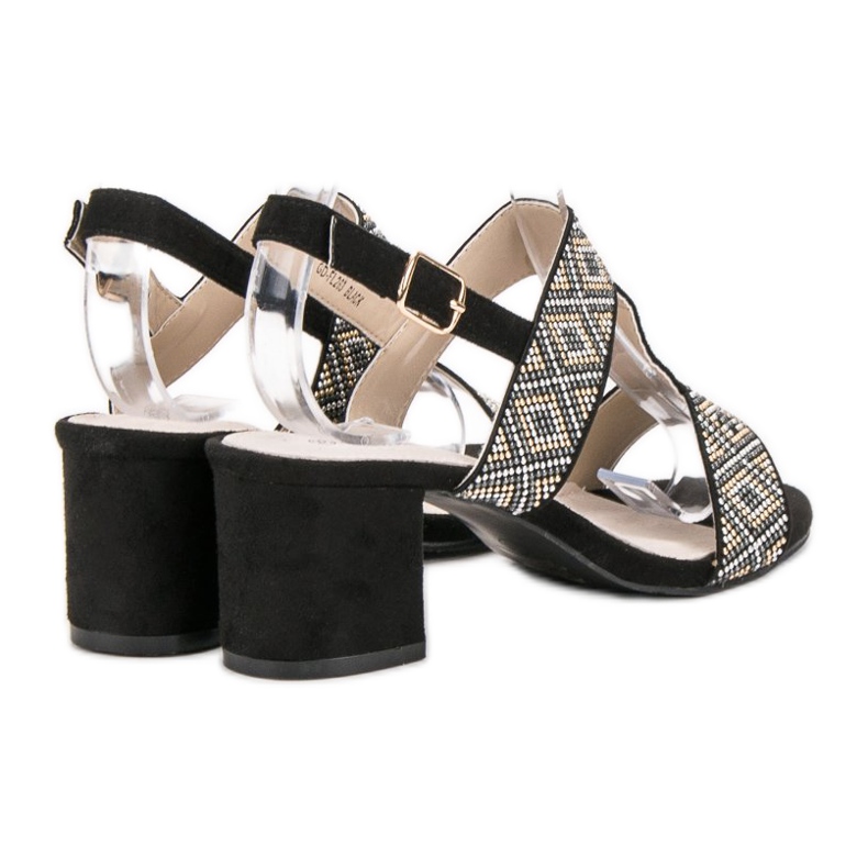 Goodin Hochhackige Sandalen schwarz 1