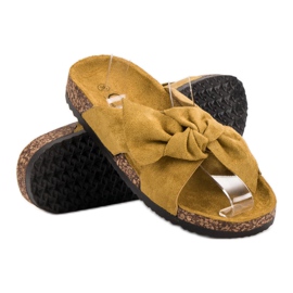 Cm Paris Wildleder Hausschuhe gelb 2