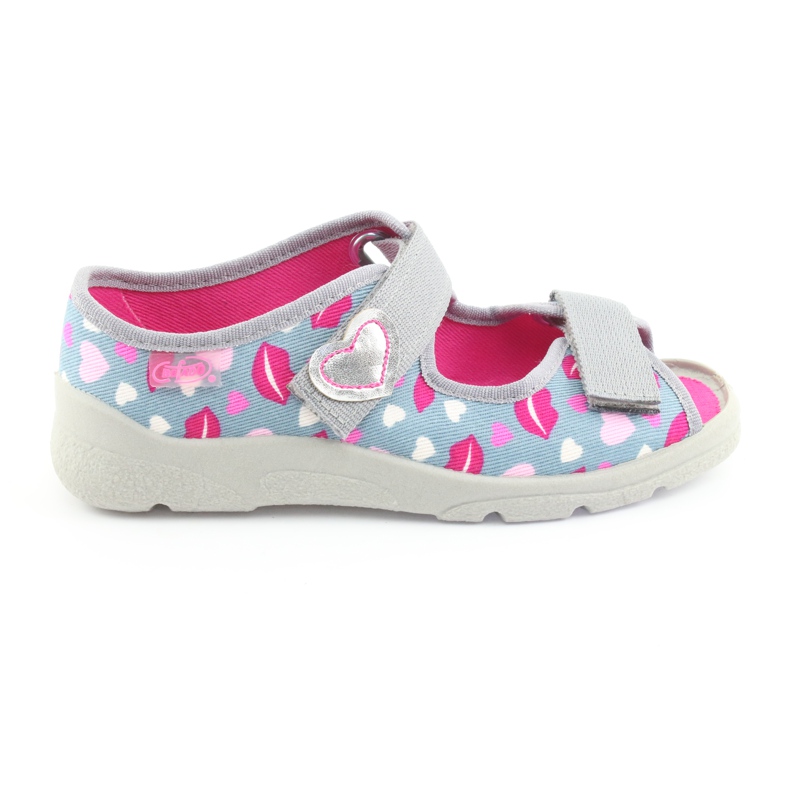 Befado Kinderschuhe 969Y133 grau rosa 1