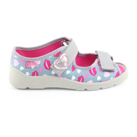 Befado Kinderschuhe 969X133 rosa grau 1