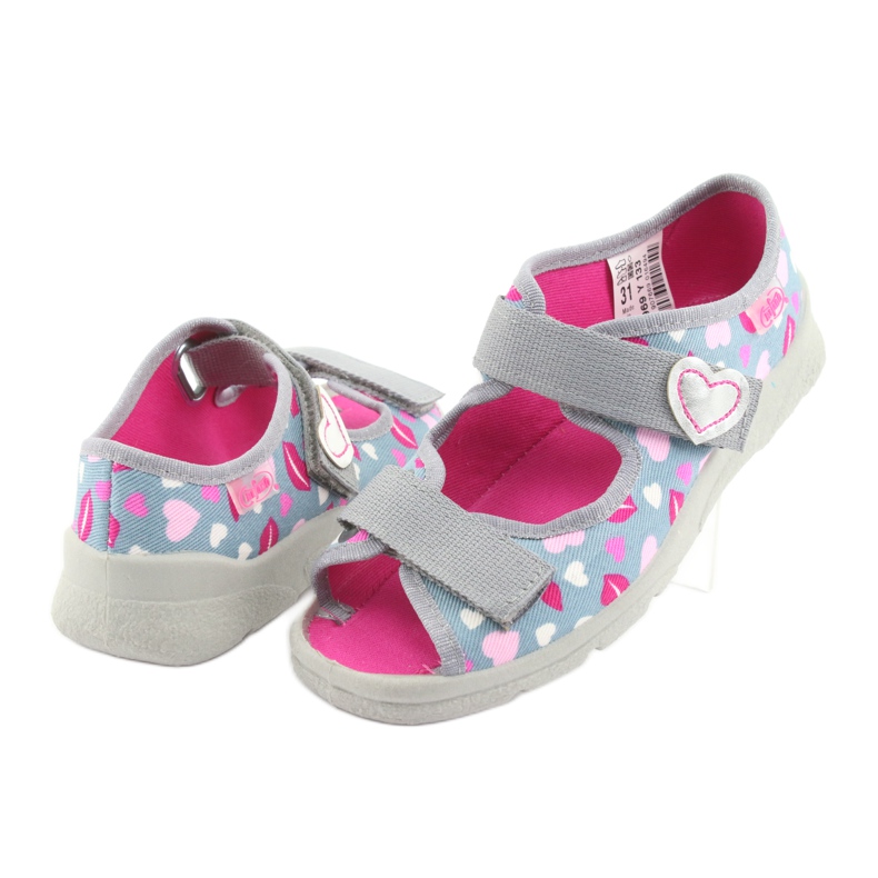Befado Kinderschuhe 969Y133 rosa grau 4