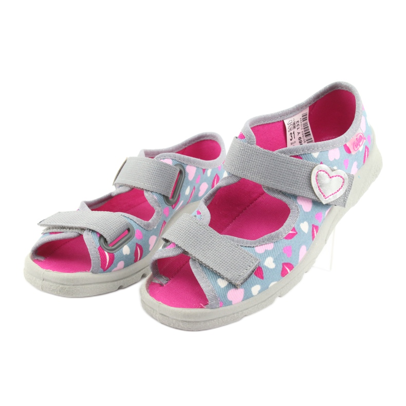Befado Kinderschuhe 969Y133 rosa grau 3