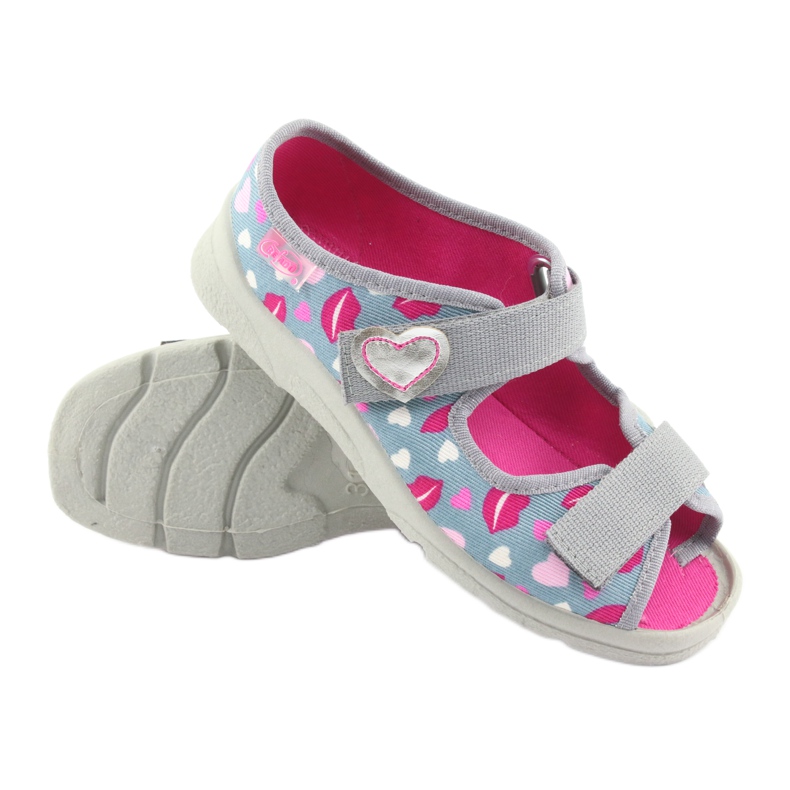 Befado Kinderschuhe 969Y133 rosa grau 5