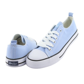 Blaue Turnschuhe von American Club weiß 4