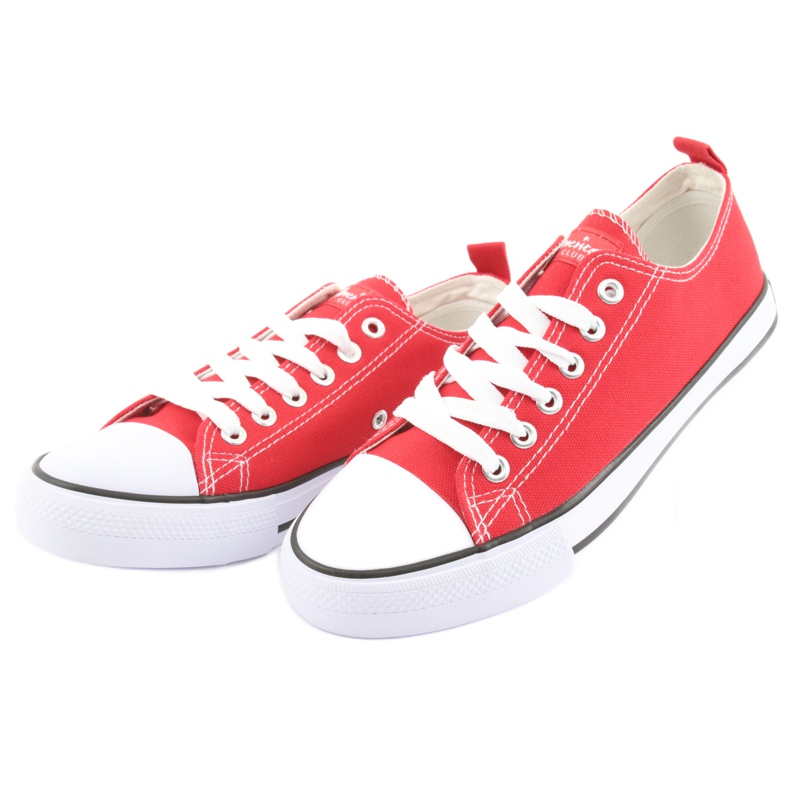 American Club Damengebundene LH18 Red Sneakers rot 3