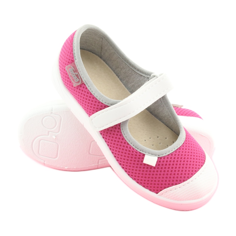 Befado Kinderschuhe 208X037 weiß rosa 2