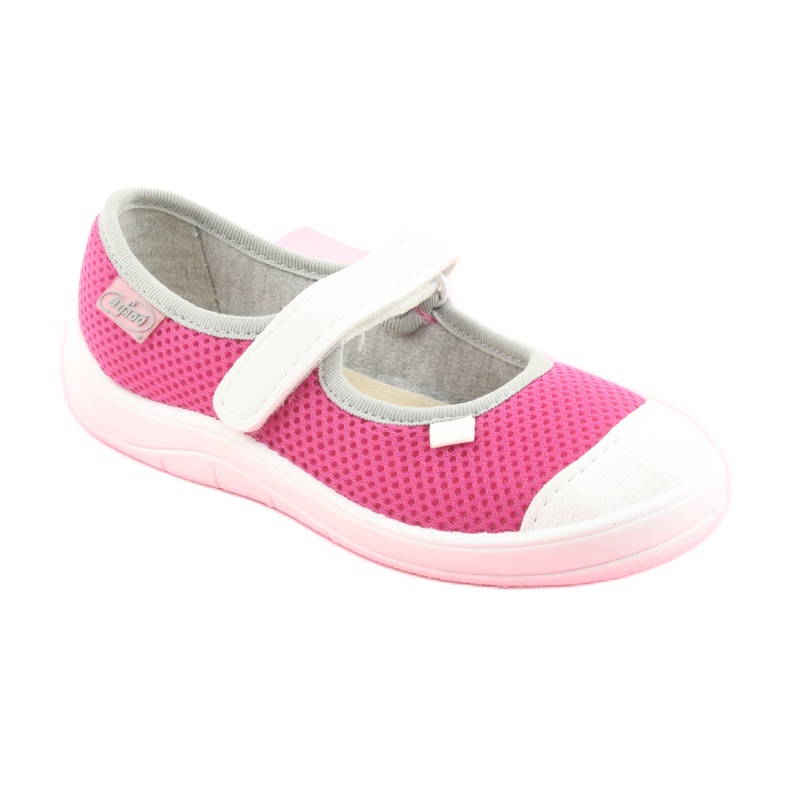 Befado Kinderschuhe 208X037 rosa weiß 1