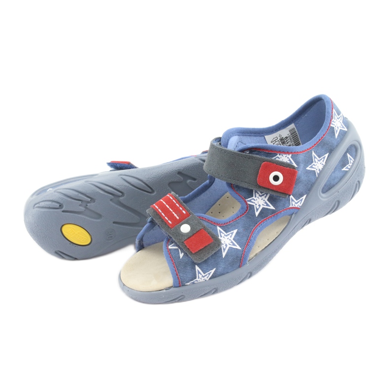 Befado Kinderschuhe PU 065X119 weiß rot blau 5