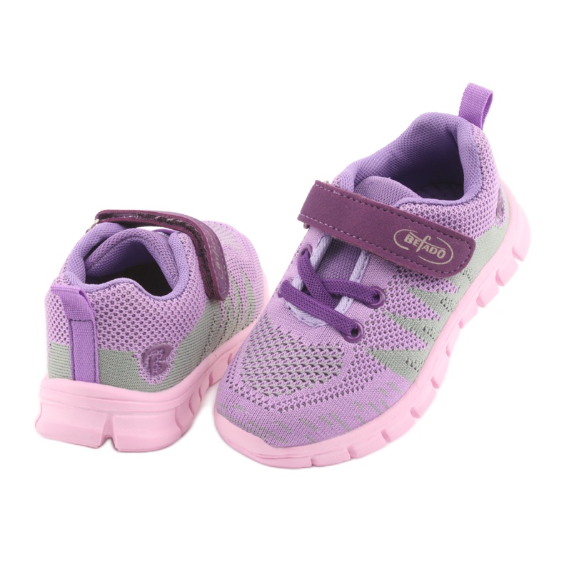 Befado Kinderschuhe bis 23 cm 516X024 violett rosa grün 5