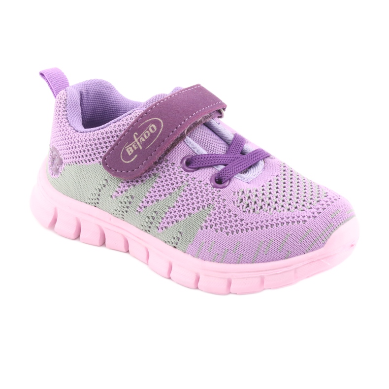 Befado Kinderschuhe bis 23 cm 516X024 violett rosa grün 1