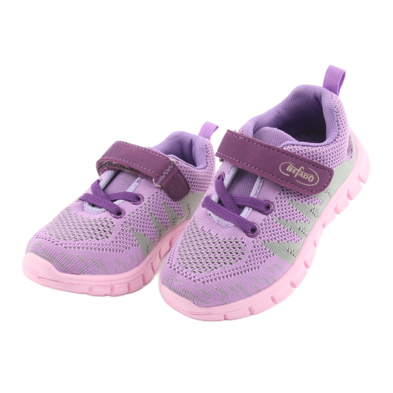 Befado Kinderschuhe bis 23 cm 516X024 violett rosa grün 4