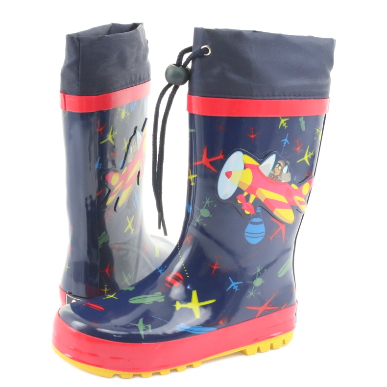 American Club American SamoLot Kinder Regenstiefel rot marineblau 4