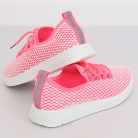 Rosa NB283 Fluorescence Peach Red Sportschuhe weiß 1