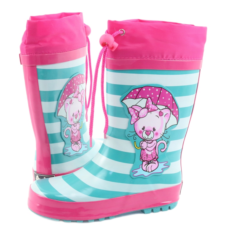 American Club Amerikanische Gummistiefel Kätzchen nach der Ausstellung rosa grün 4