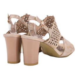 Goodin Durchbrochene Sandalen rosa 1