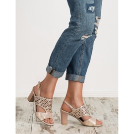 Goodin Durchbrochene Sandalen rosa 2