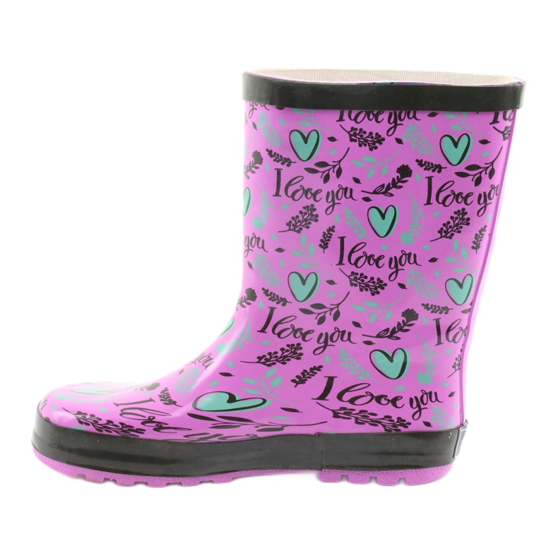 American Club Amerikanische Herzstiefel schwarz lila grün 2