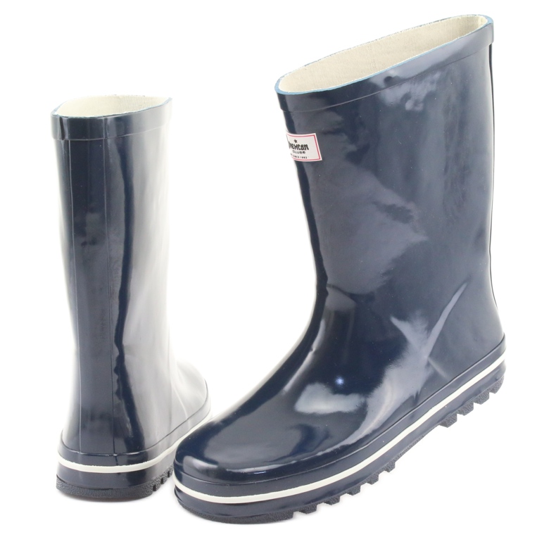 American Club marineblaue nicht isolierte Galoschen weiß navy blau 4