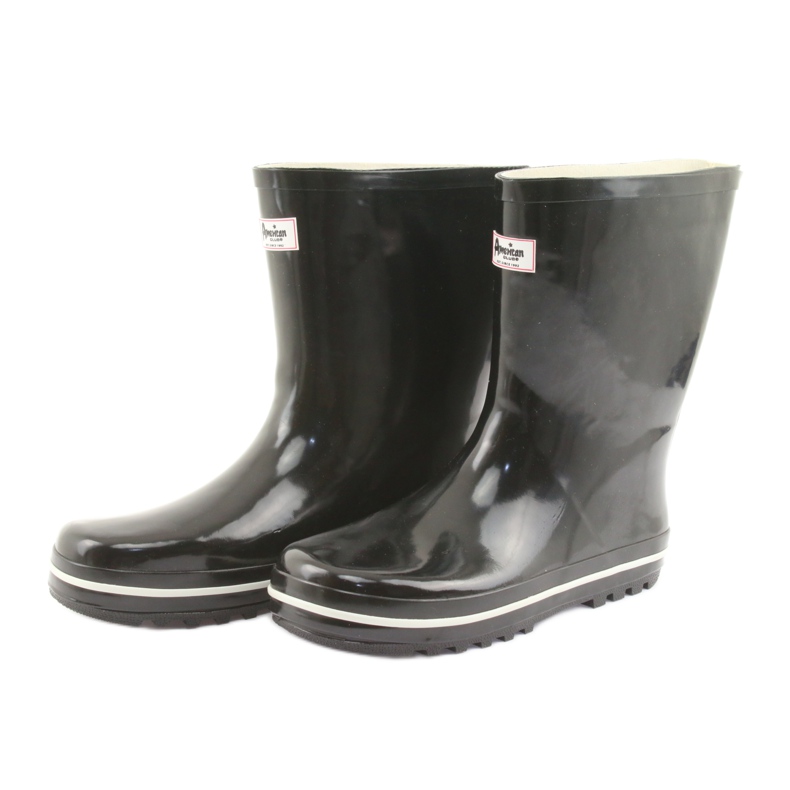 American Club schwarze nicht isolierte Galoschen weiß 3