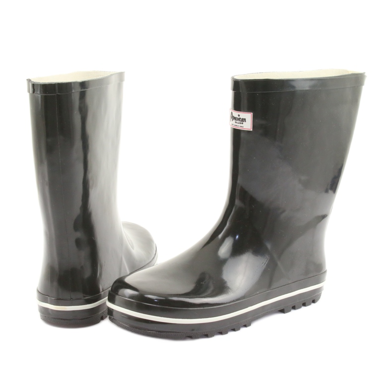 American Club schwarze nicht isolierte Galoschen weiß 4
