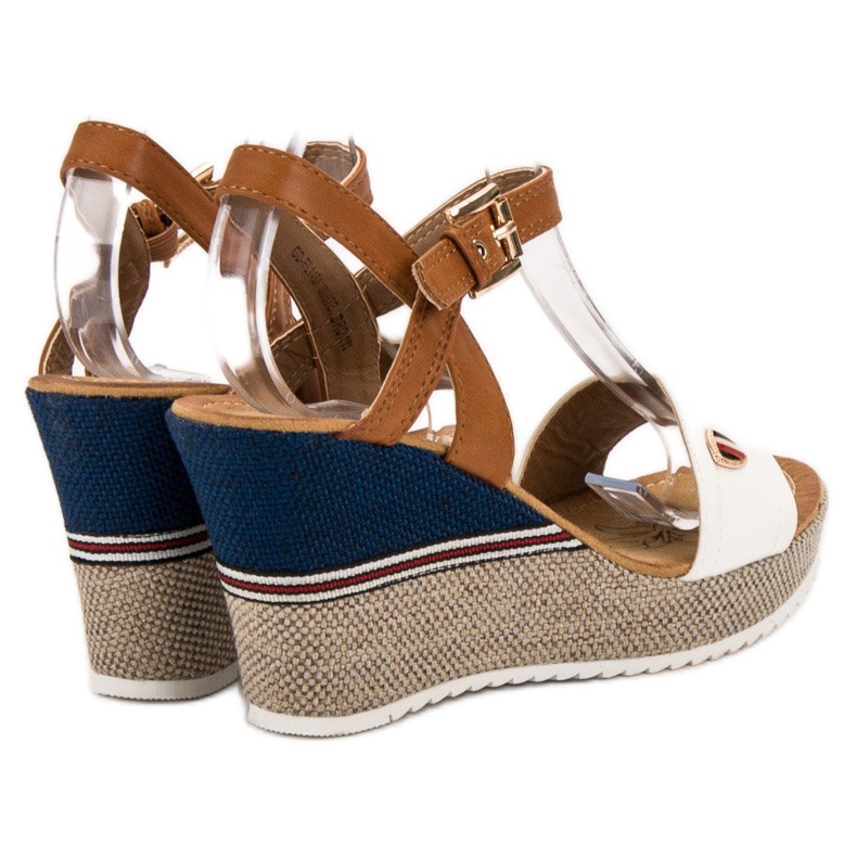 Goodin Modische Sandalen weiß braun 1