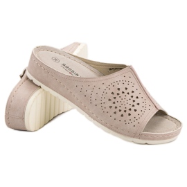 Goodin Durchbrochene Hausschuhe braun 1