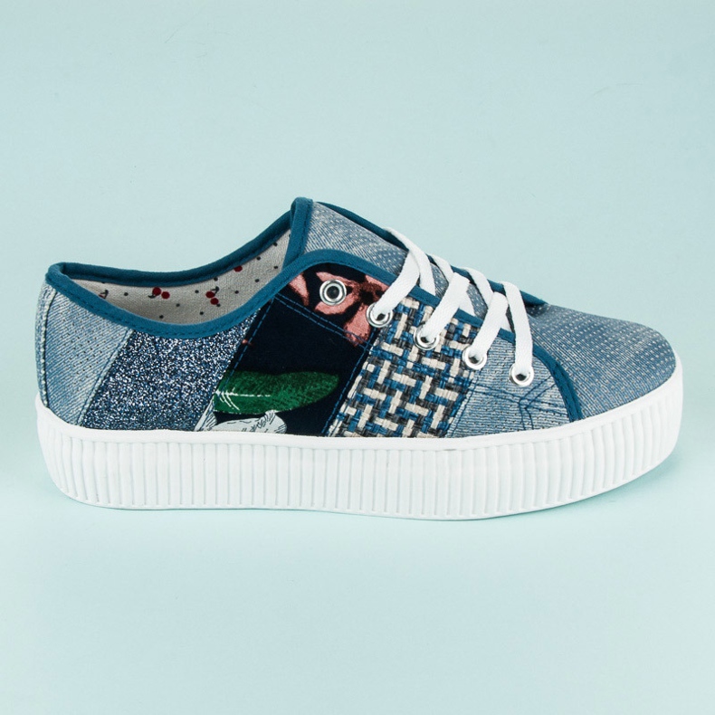 Kylie Damenturnschuhe auf der Plattform blau 2