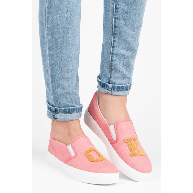 Kylie Ony-Slip mit Patches rosa 1