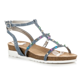 KYLIE Sandalen mit Keilabsatz blau 1