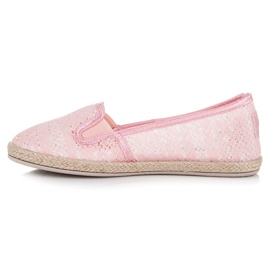 Balada Espadrilles aus Spitze zum Hineinschlüpfen rosa 1
