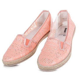Balada Espadrilles aus Spitze zum Hineinschlüpfen orange 1