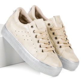 Beige Turnschuhe 2